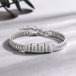 Silver Men Bracelet - Charm Bracelet