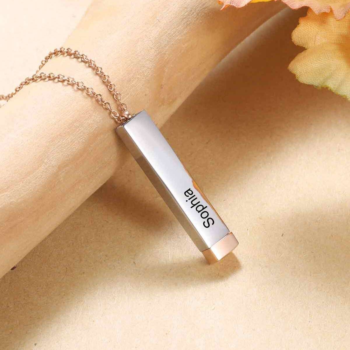 Bar Necklace Hidden Message Necklace Amazon Secret Message