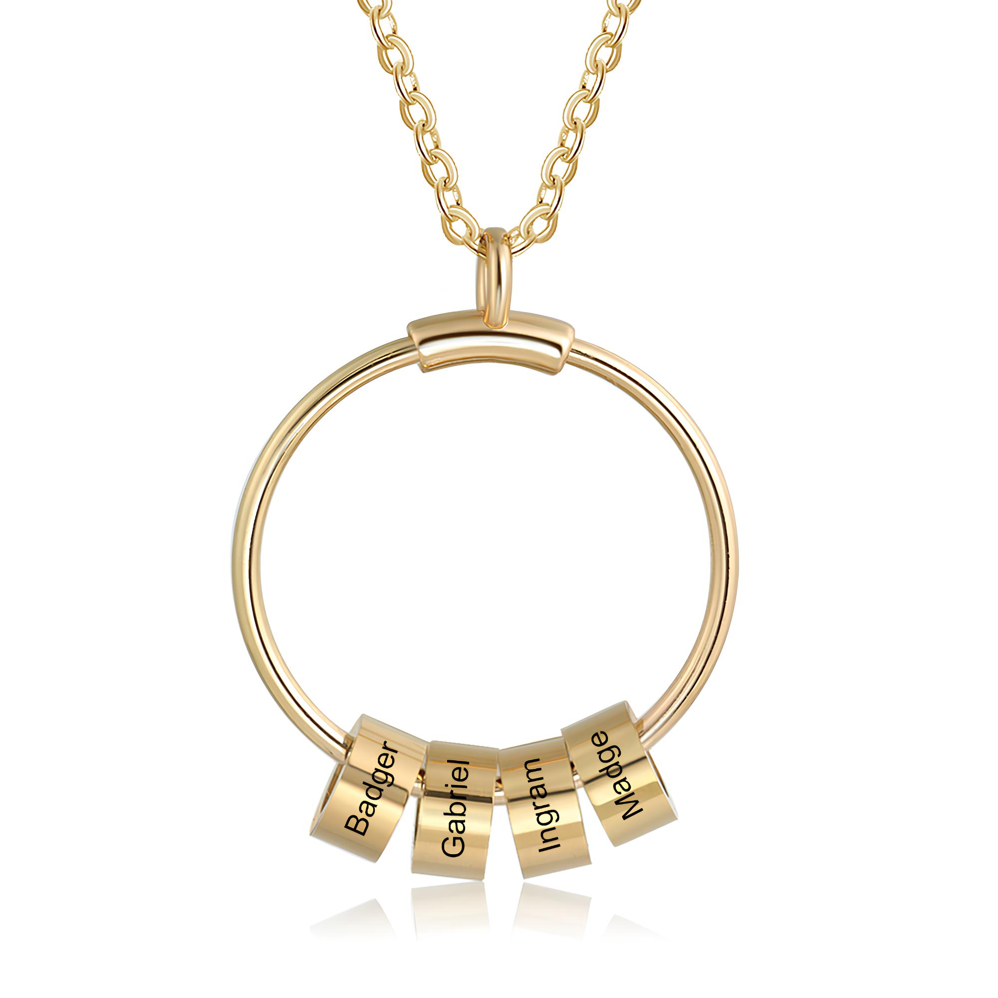 Gold Mother Necklace With Kids Names