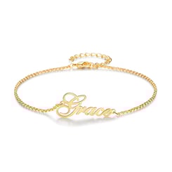 Gold Name Anklet