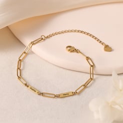 gold paperclip bracelet