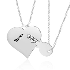 key to my heart necklace set silver