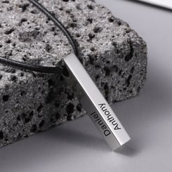 Name Necklace For Father With Engraved Kids Names