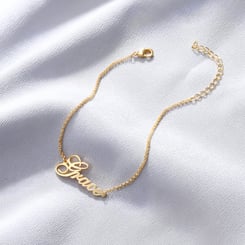 Personalized Gold Anklet With Name