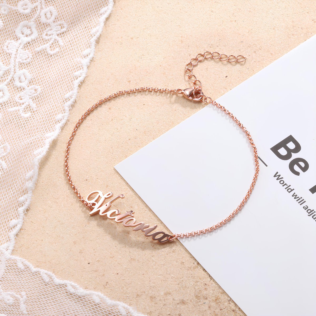 Rose Gold Personalized Name Anklet
