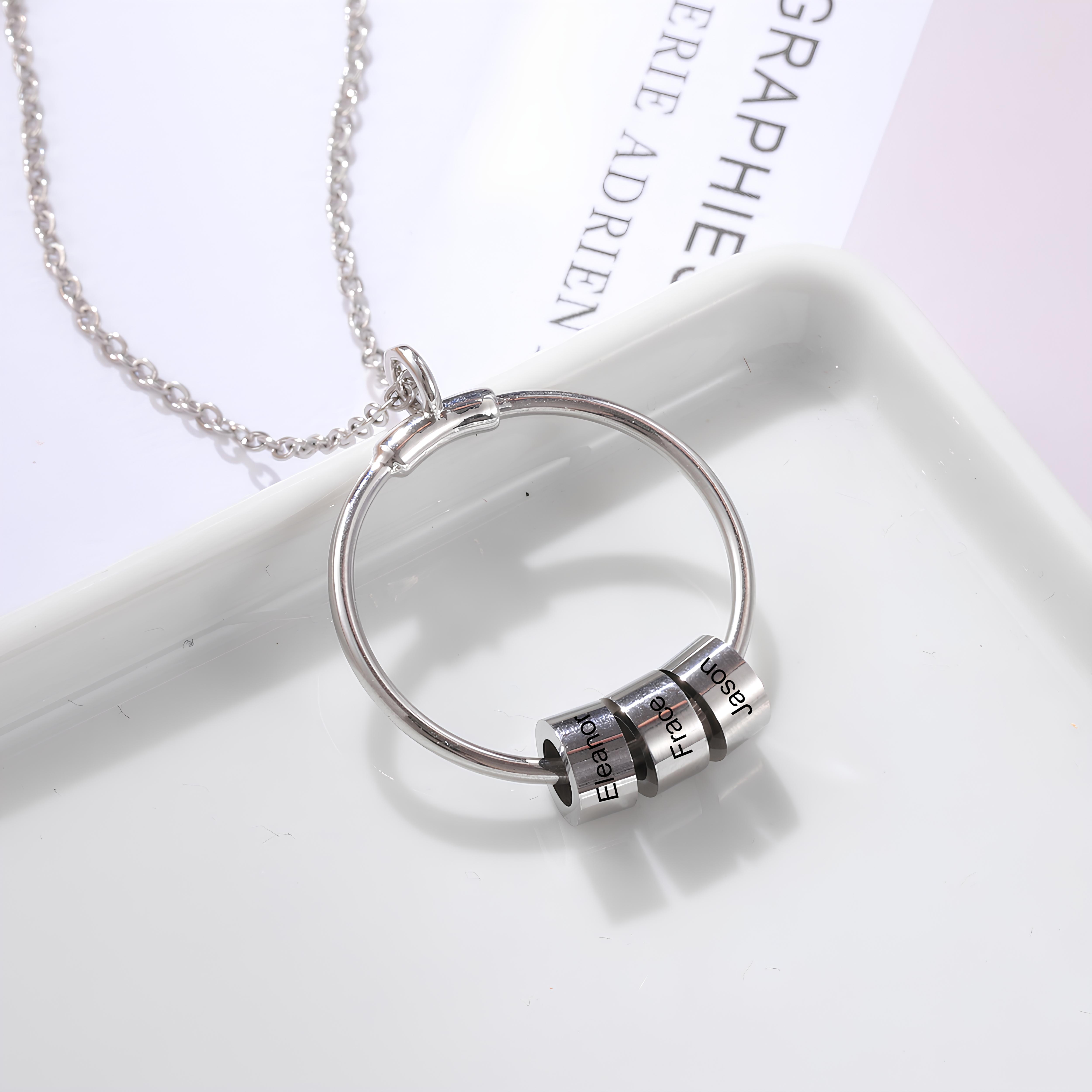 Silver Mom of 3 Pendant