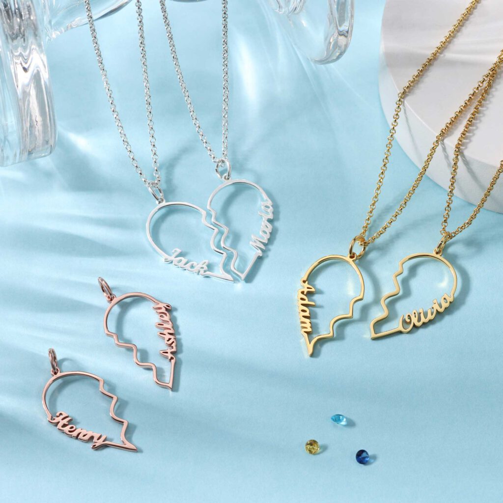 Broken Heart Necklace Set [Two Pendants] | FARUZO