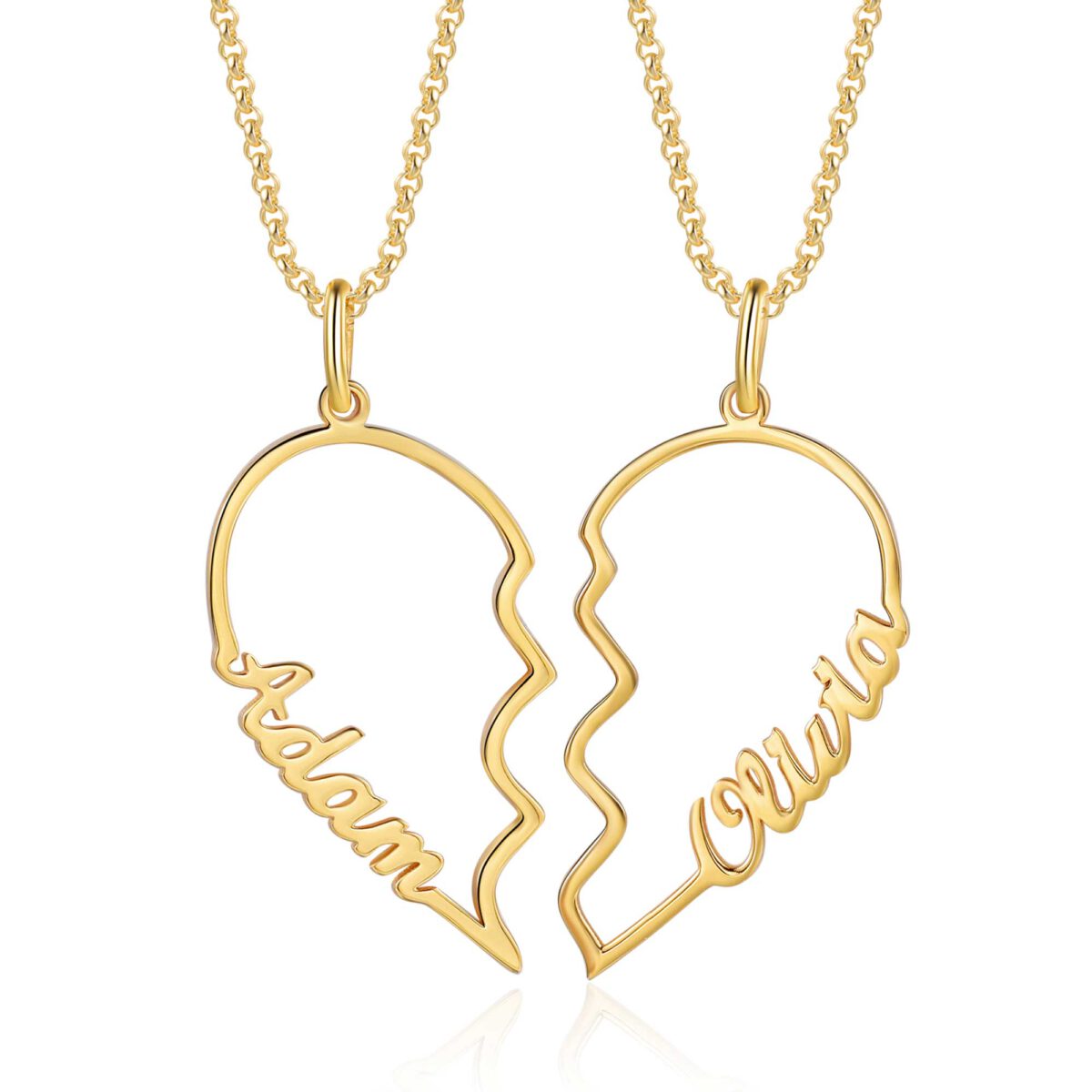 Broken Heart Necklace Set [Two Pendants] | FARUZO