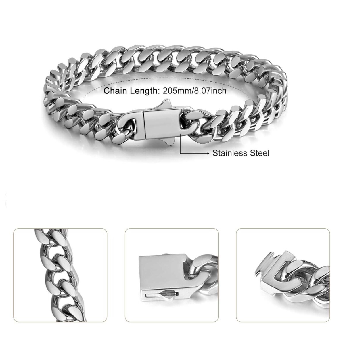 Custom Cuban Link Chain Bracelet [Gold, Silver] FARUZO