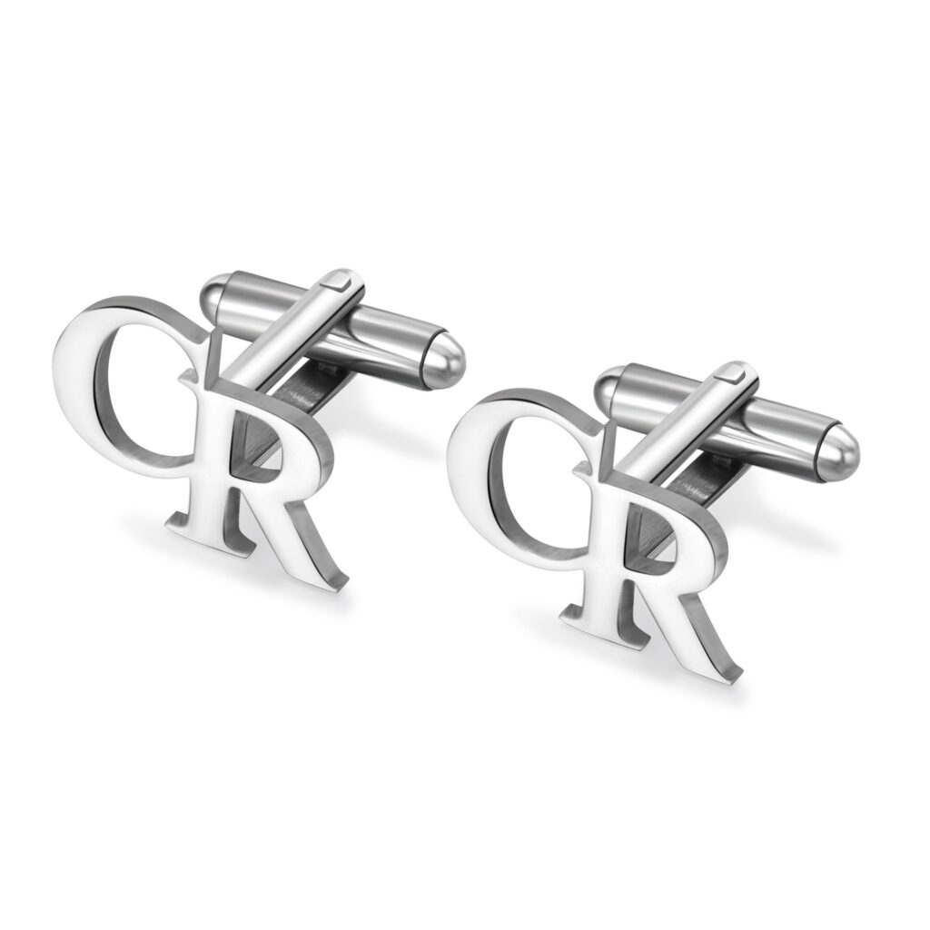 Double Initial Cufflinks Silver & Gold [Personalized]