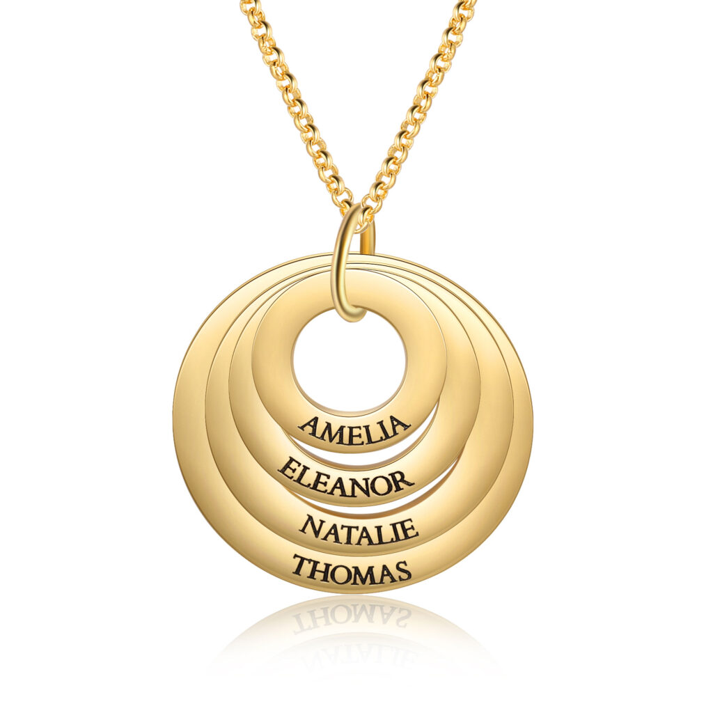 Personalized Family Tree Necklace with Kids Names FARUZO