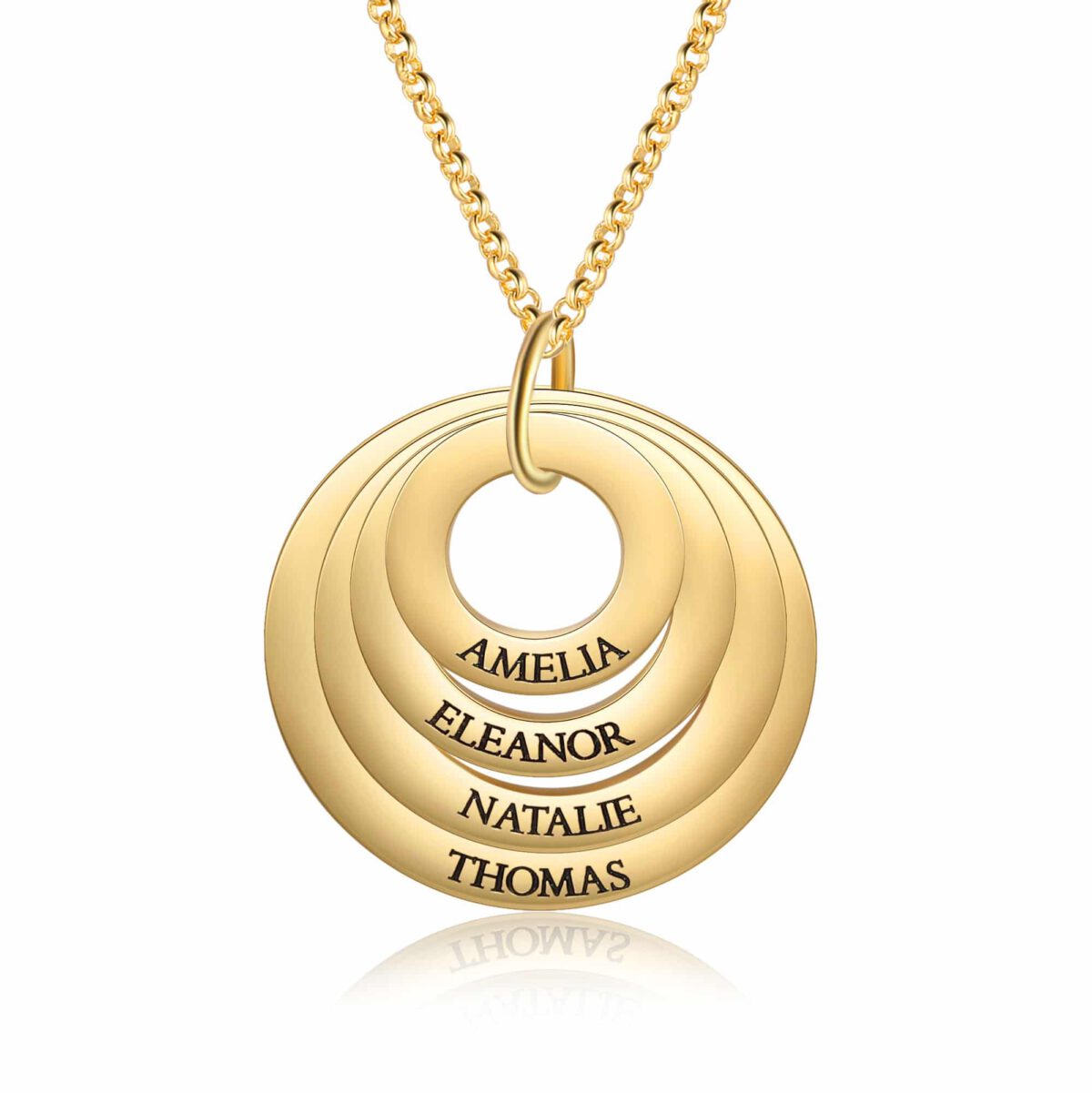 Personalized Russian Ring Necklace [2,3,4,5 Rings] | FARUZO
