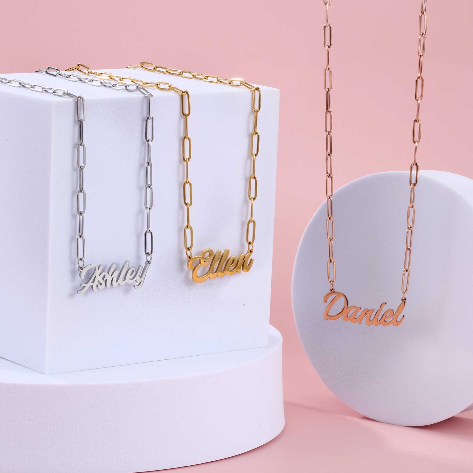 Paperclip Name Necklace [Gold & Silver] FARUZO