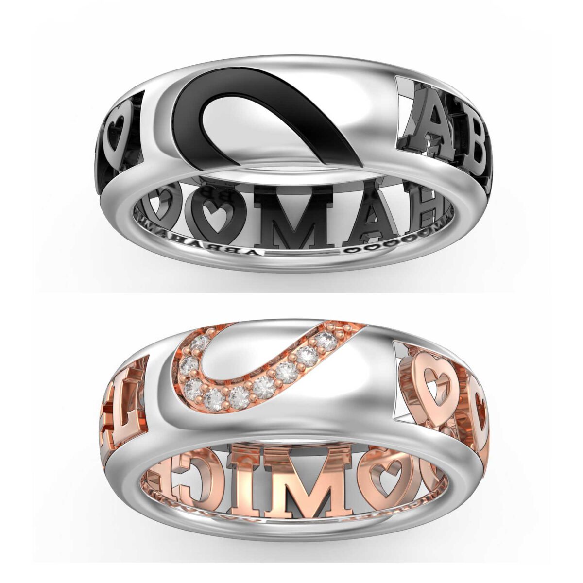 Matching Rings for Couples His and Hers Rings FARUZO