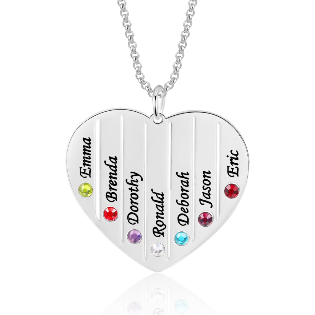 Name Necklace Grandma Grandchildren Jewelry 14K Solid Gold