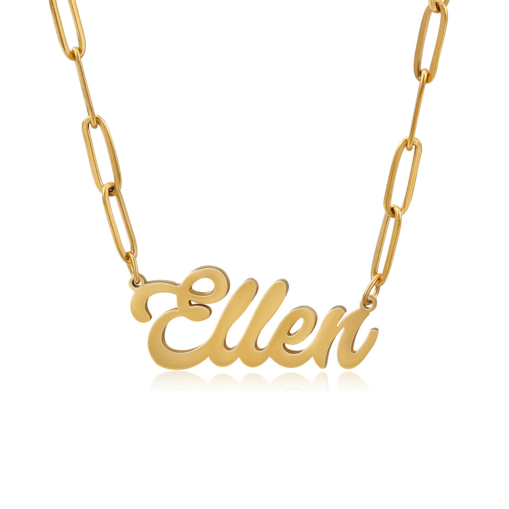 Paperclip Name Necklace [Gold & Silver] FARUZO