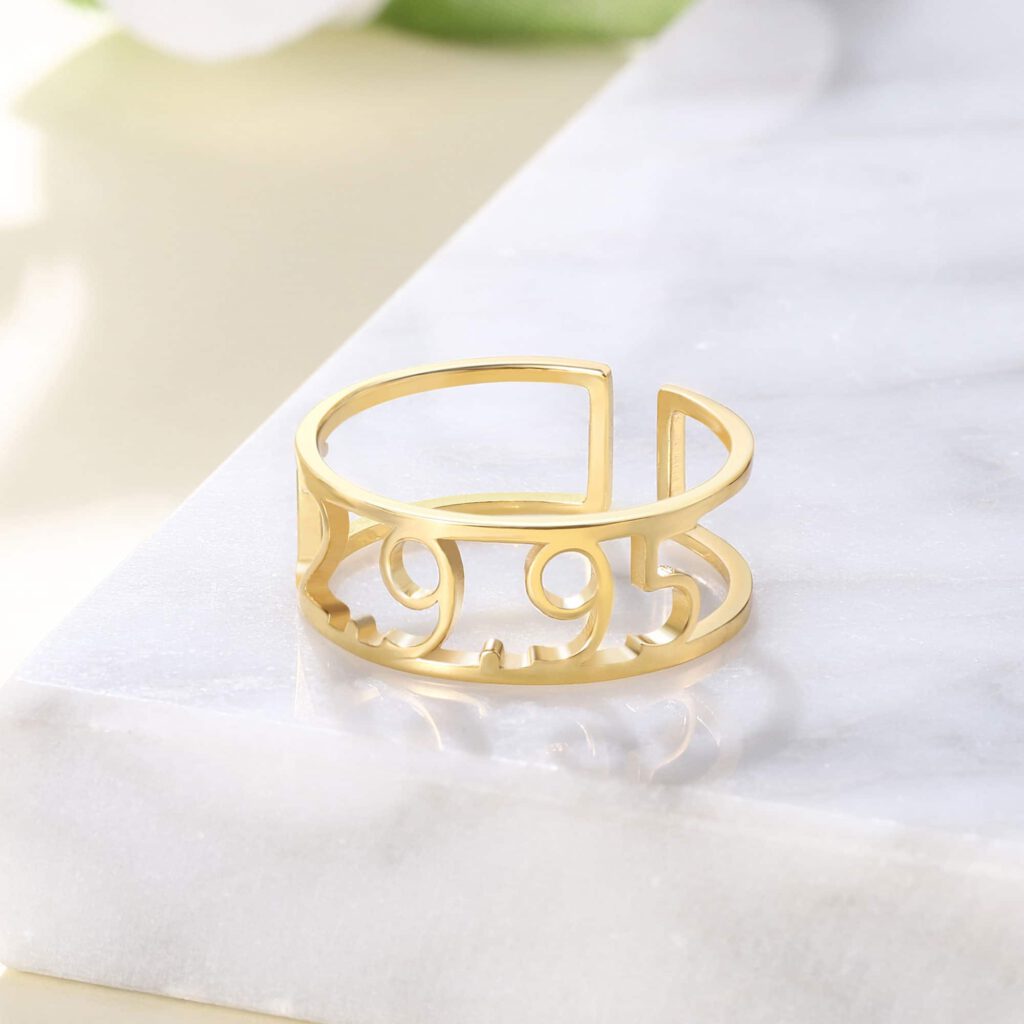 Personalized Adjustable Name Ring for Women [Date, Name, Letters] | FARUZO