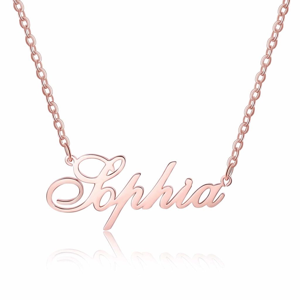 Custom Gold Nameplate Necklace Gold Nameplate Necklace Gemini