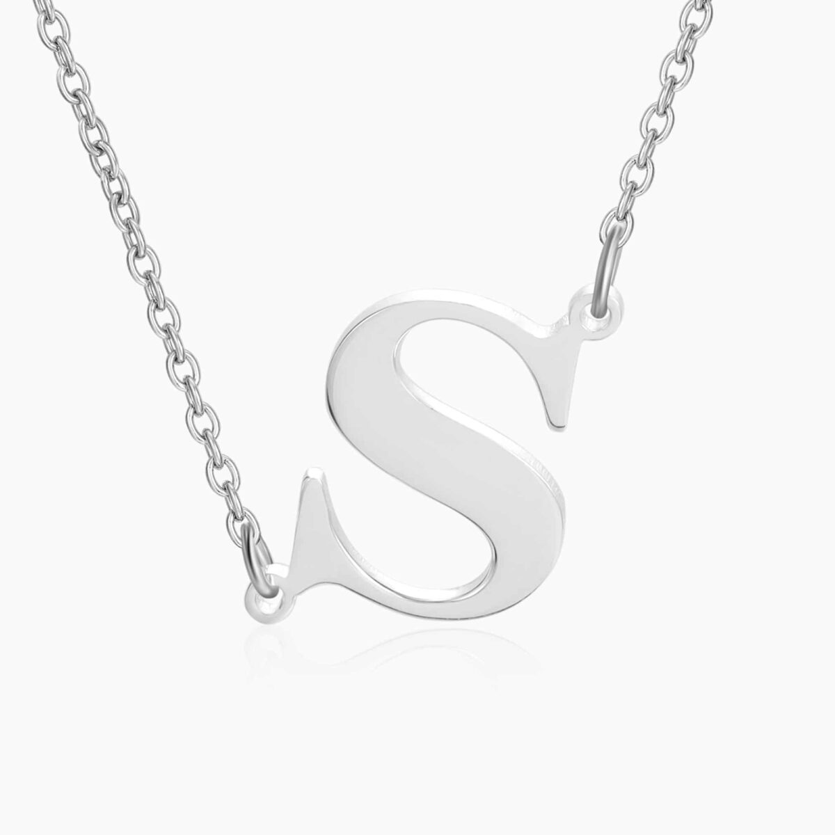 Sideway Initial Necklace [Gold, Silver, Rose Gold] FARUZO